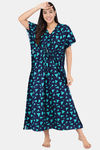 Shararat Cotton Full Length Nightdress - Sky Blue — thumbnail 5